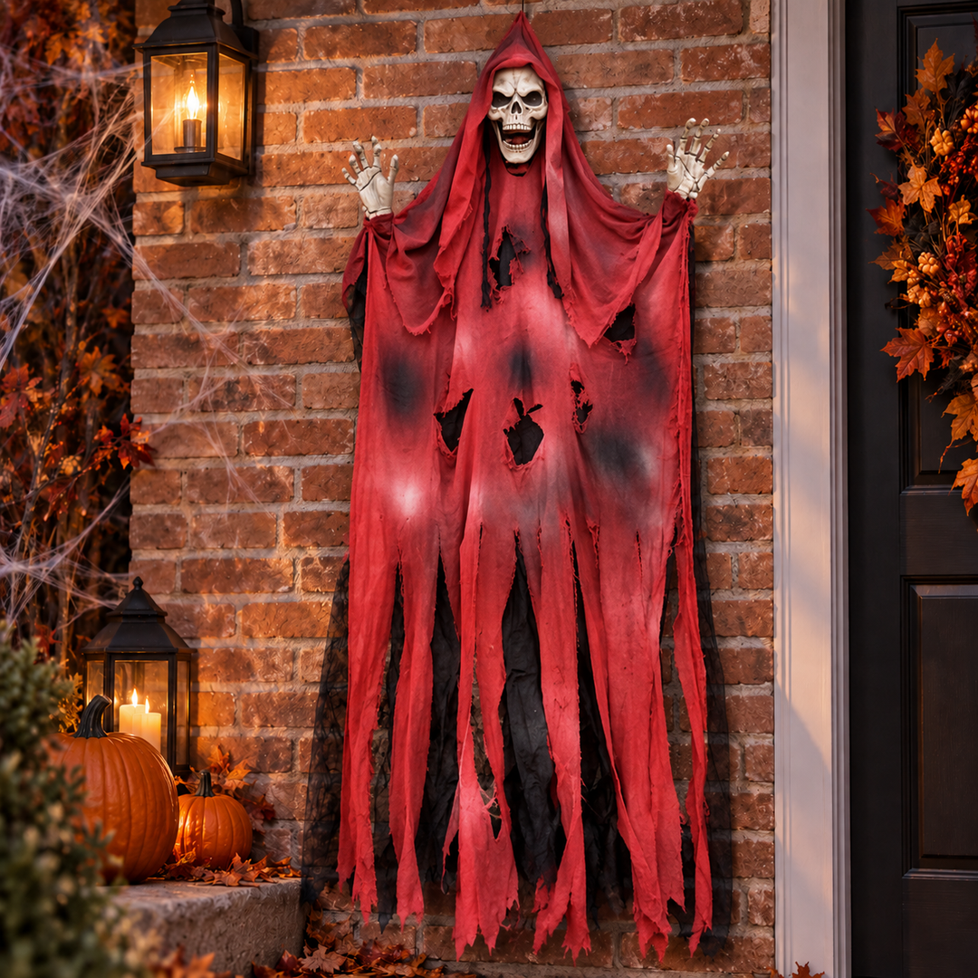 Hanging Skeleton Reaper Halloween Prop Haunted House Decoration