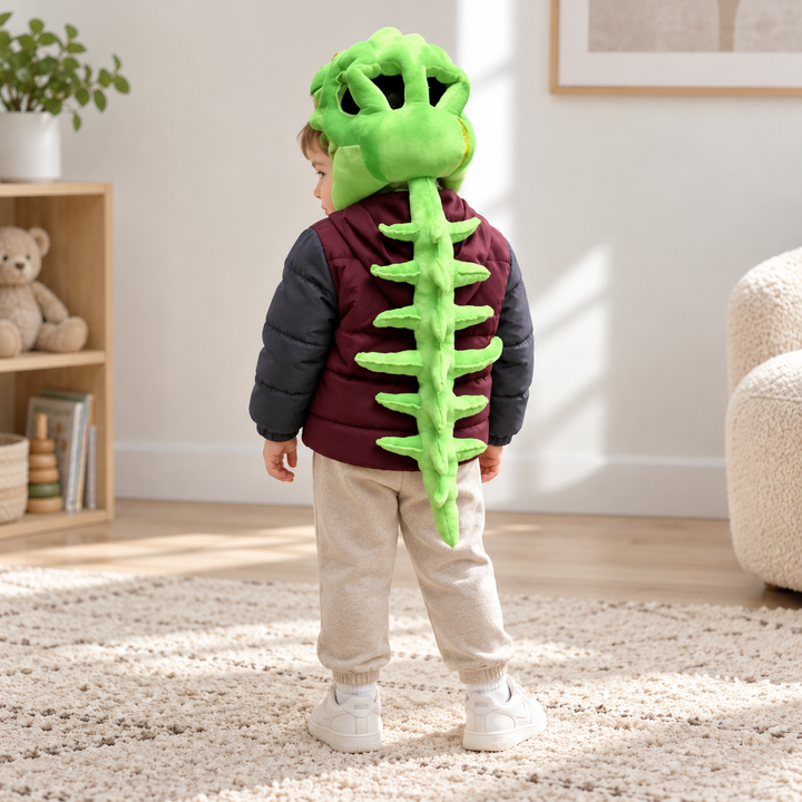 Dinosaur Plush Exoskeleton Costume Halloween Outfit for Kids and Adults