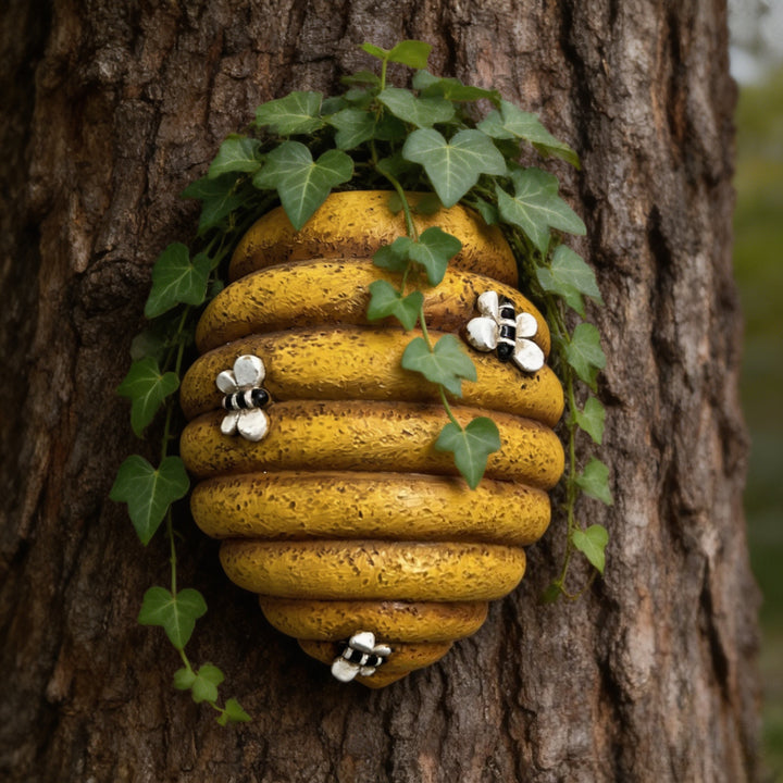 3D Beehive Shaped Wall-Mounted Resin Planter Hanging Flower Pot for Garden