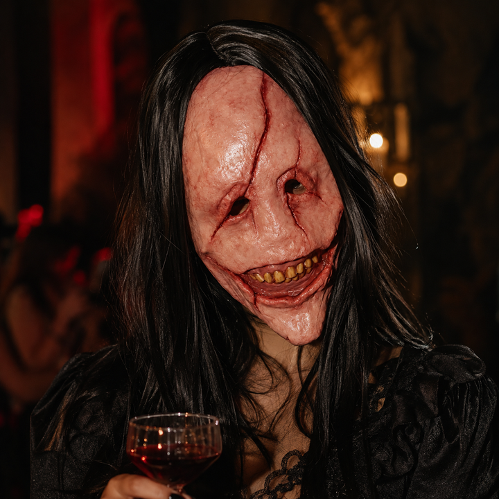 Latex Scarred Face Horror Mask Halloween Costume Mask