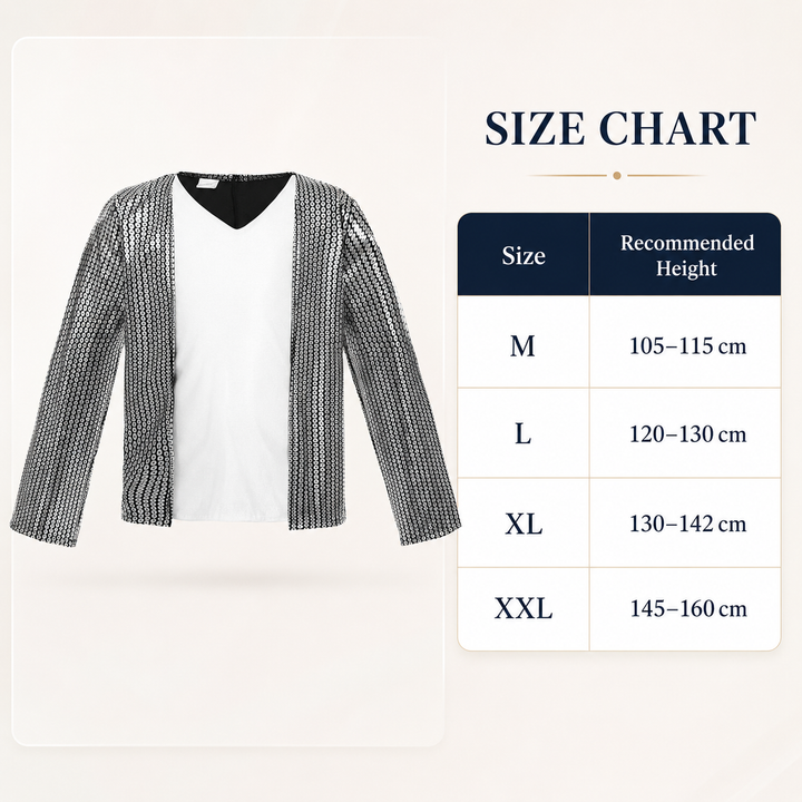 Kids Pop Star Costume Silver Sequin Jacket and Pants Set