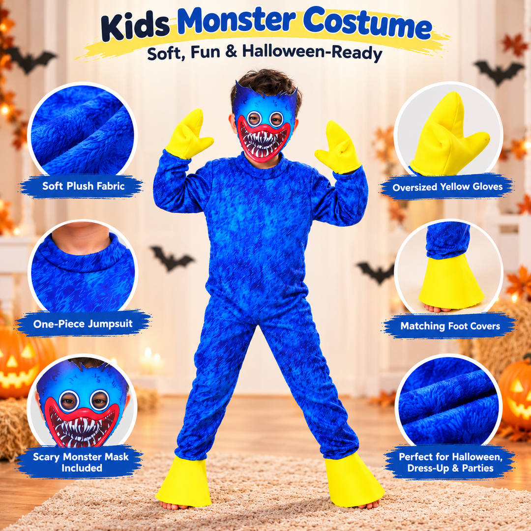Kids Halloween Hooded Costume Character Cosplay Outfit