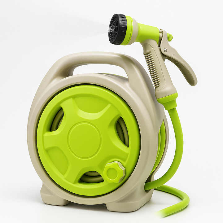 Retractable Garden Hose Reel with Lightweight Sprayer