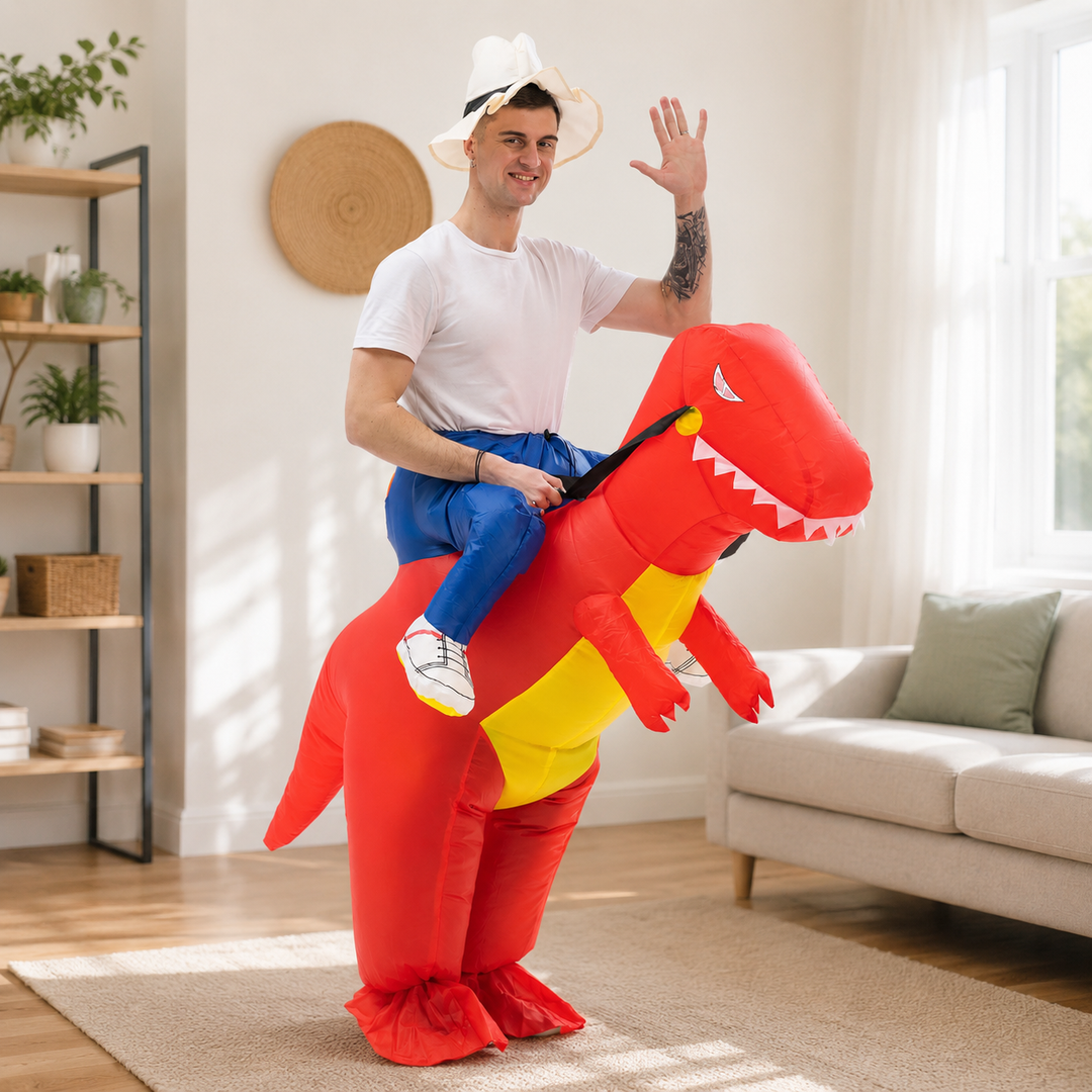 Inflatable T-Rex Ride-On Dinosaur Costume Halloween