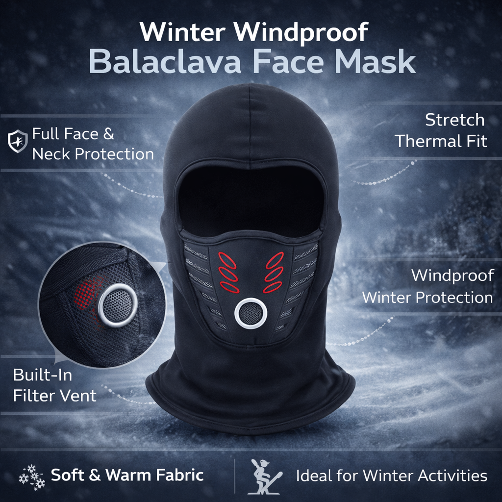 Winter Face Mask Windproof Full Face Cover Cold Weather Protection