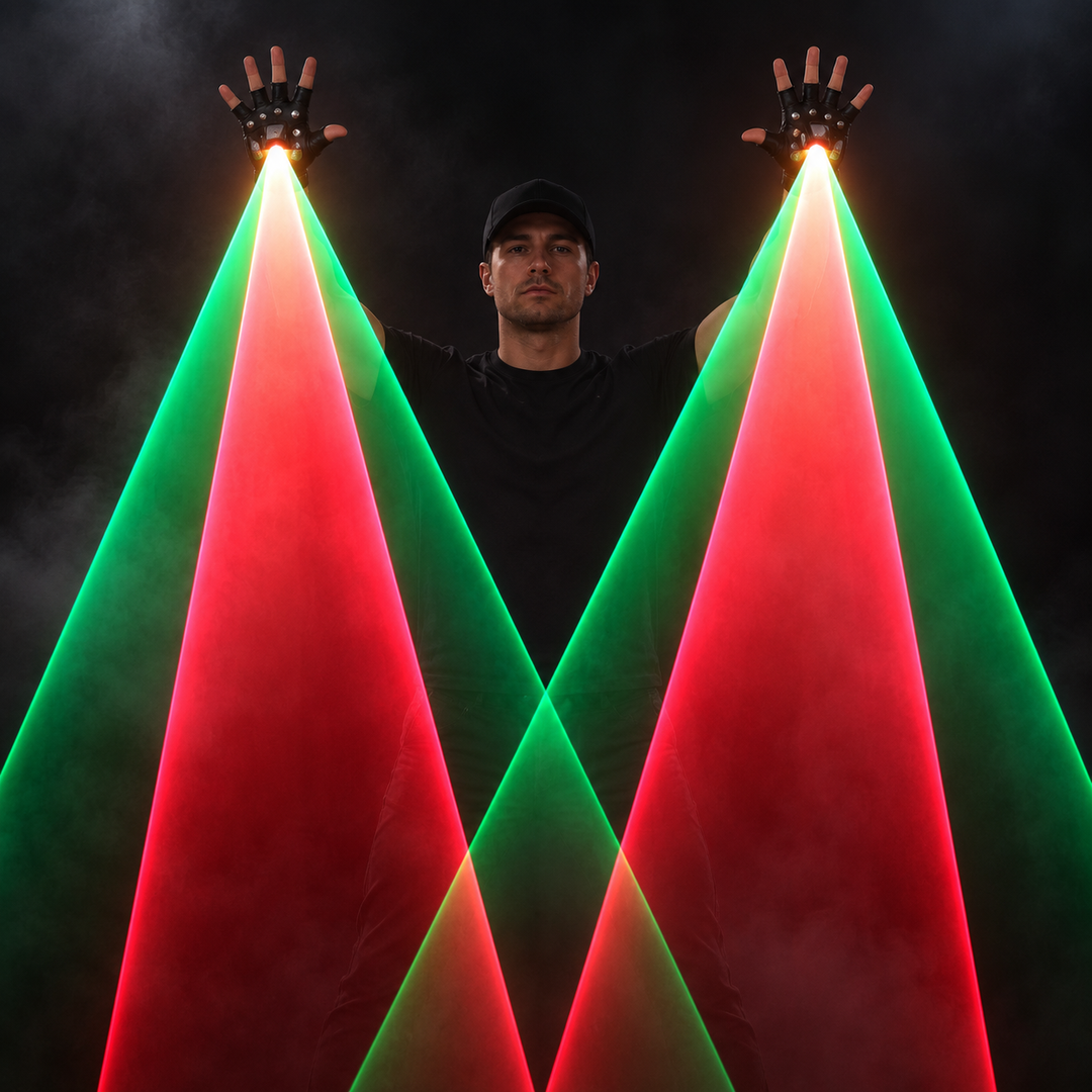 Laser Projection Gloves for Stage Performance