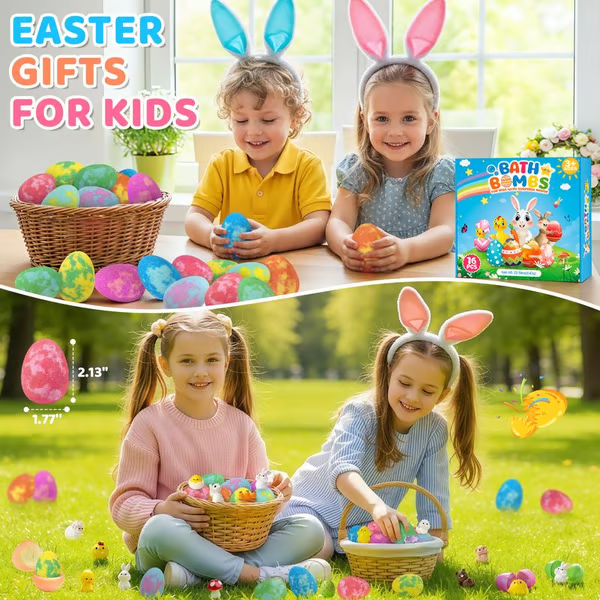 Bunny Shaped Surprise Bath Bombs for Kids Pack