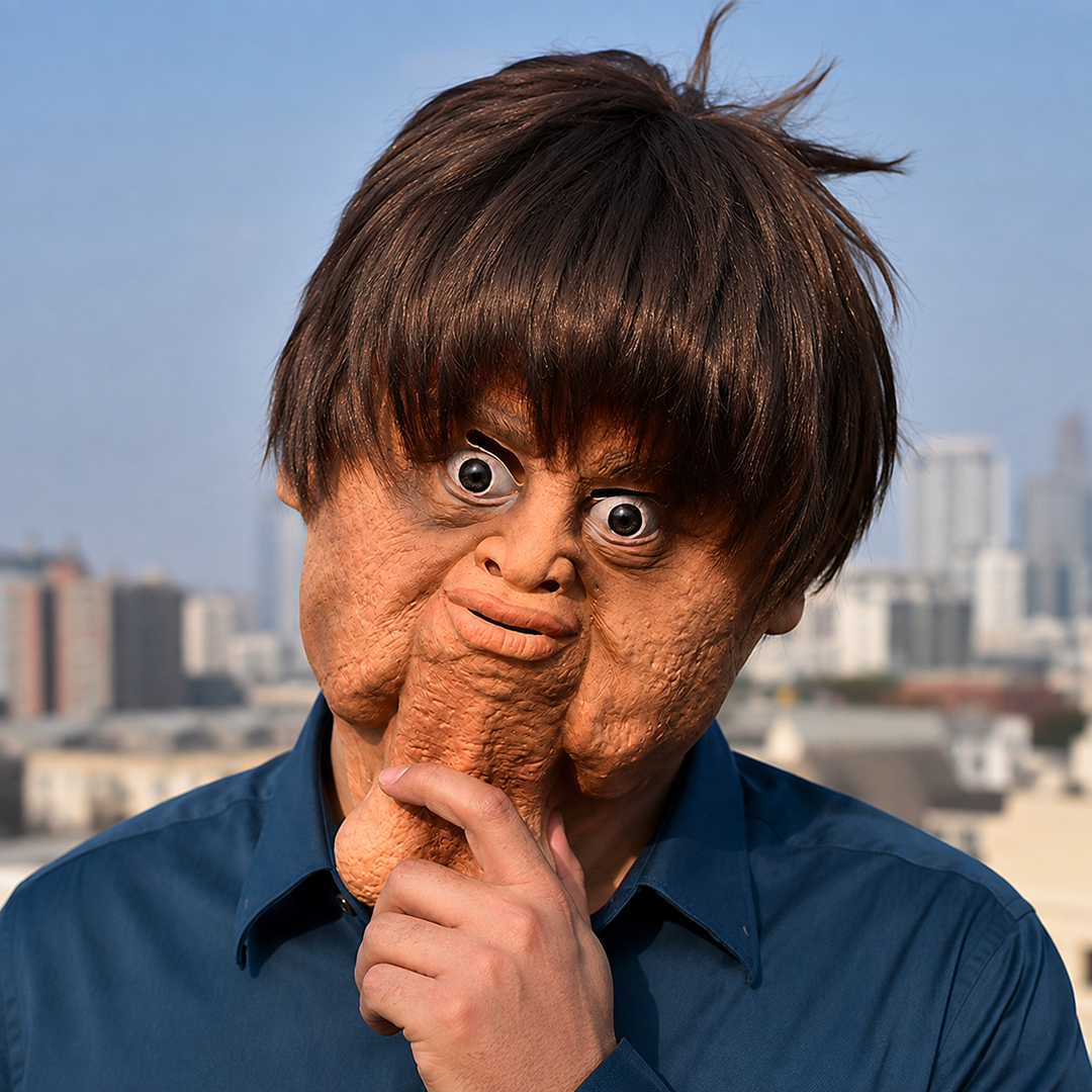 Big Chin Halloween Costume Mask Novelty Face Mask