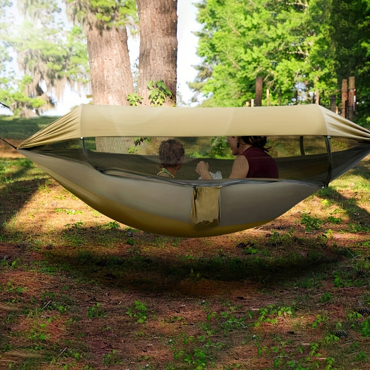 Double Camping Hammock with Mosquito Net Outdoor Sleeping Bed