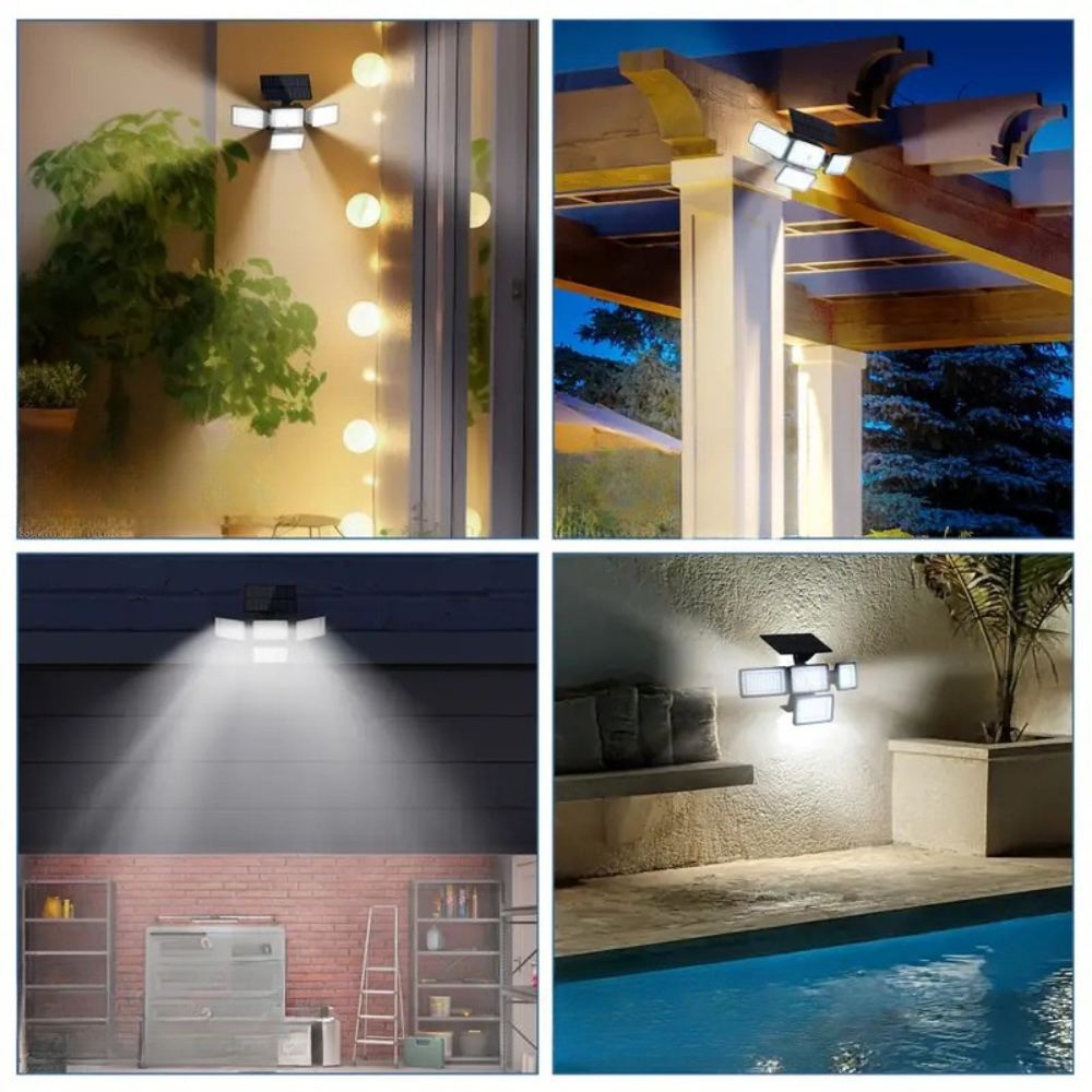 Solar Motion Sensor LED Floodlight Outdoor Wall Mount