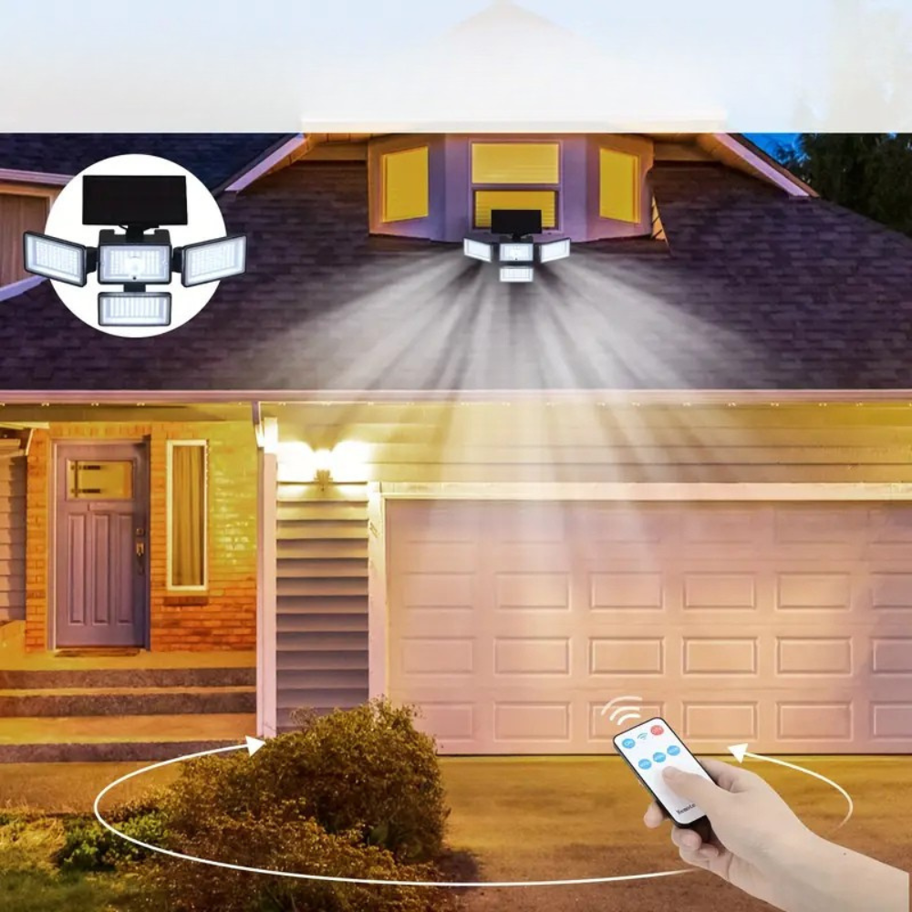 Solar Motion Sensor LED Floodlight Outdoor Wall Mount