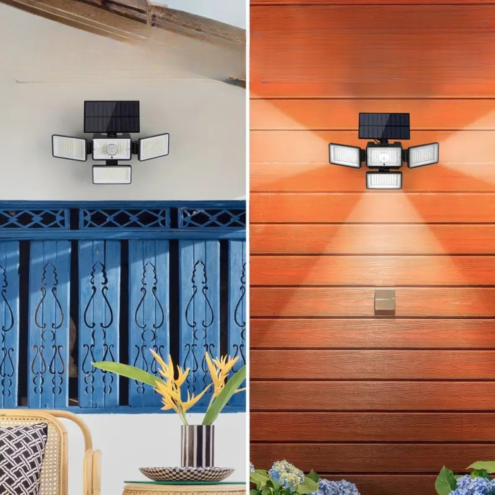 Solar Motion Sensor LED Floodlight Outdoor Wall Mount