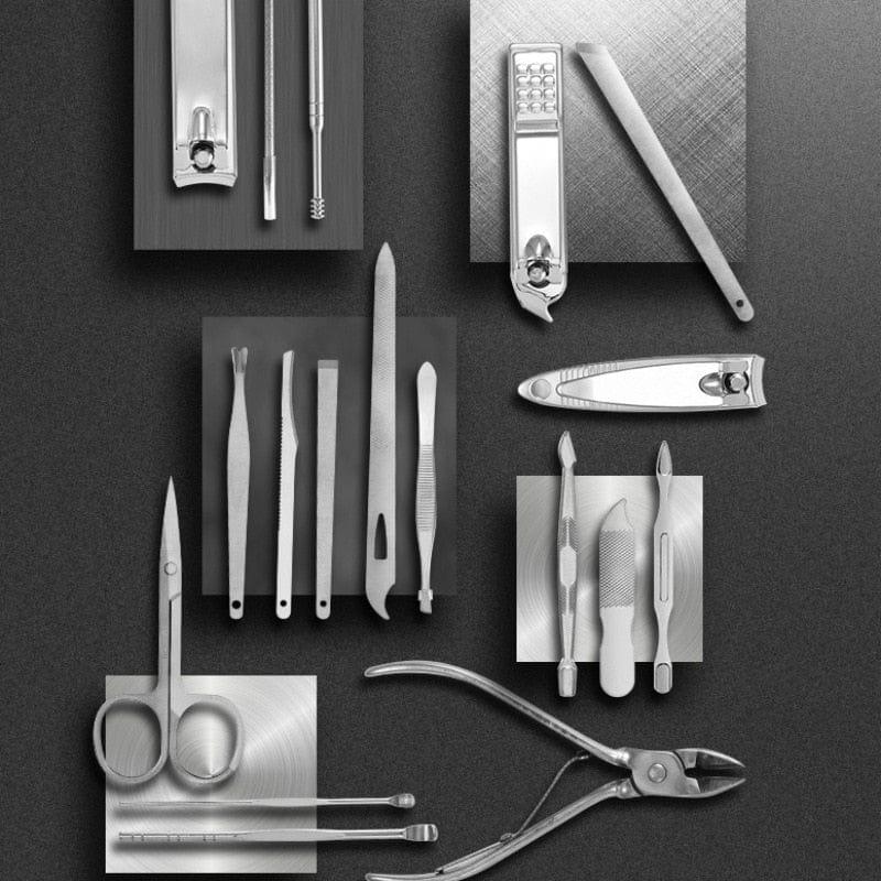 Nail Clipper Manicure Set 19 Pieces Stainless Steel Grooming Tools Kit