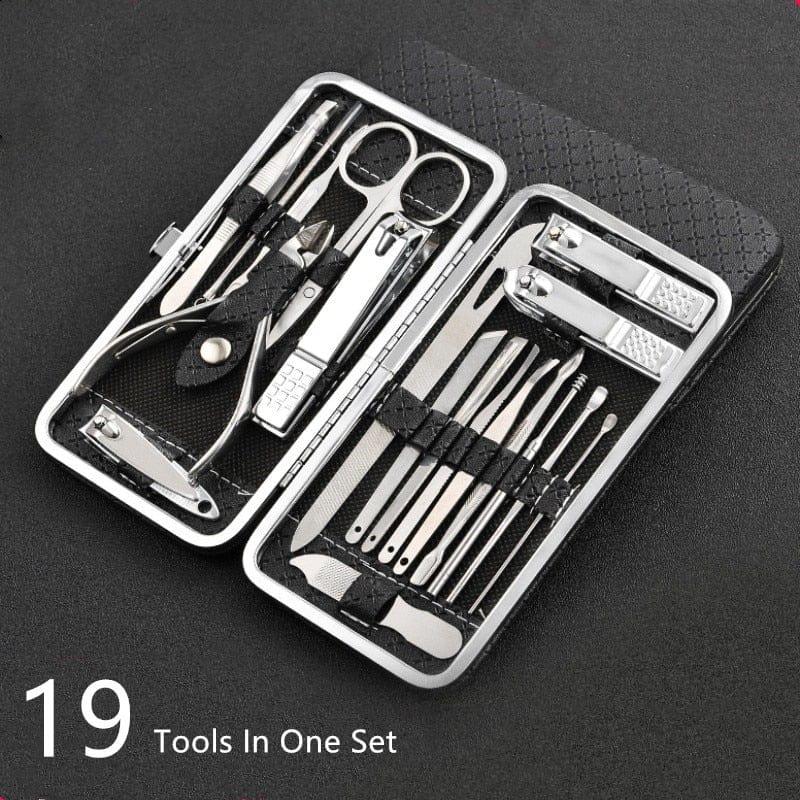 Nail Clipper Manicure Set 19 Pieces Stainless Steel Grooming Tools Kit