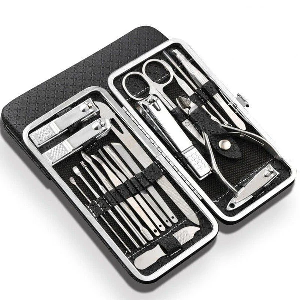 Nail Clipper Manicure Set 19 Pieces Stainless Steel Grooming Tools Kit