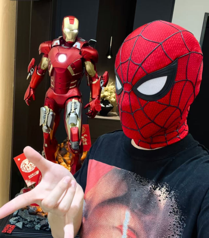 Spider Man Brand New Day Mask Wearable Fabric Cosplay Hood Lenses