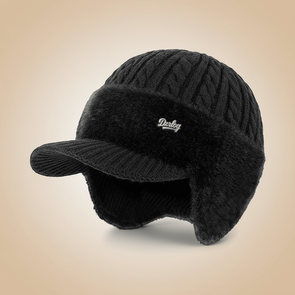 Trapper Hat with Ear Flaps and Wool Lining Winter Hat