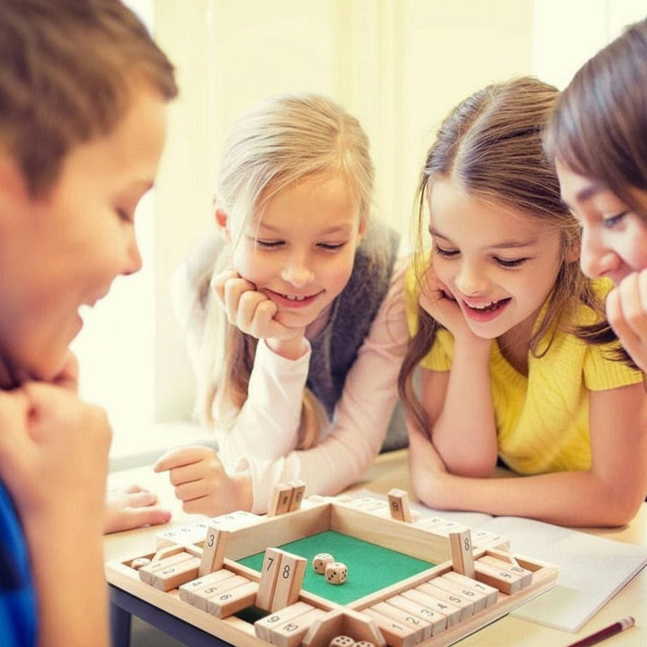 Wooden Math Learning Dice Board Game Educational Family Game