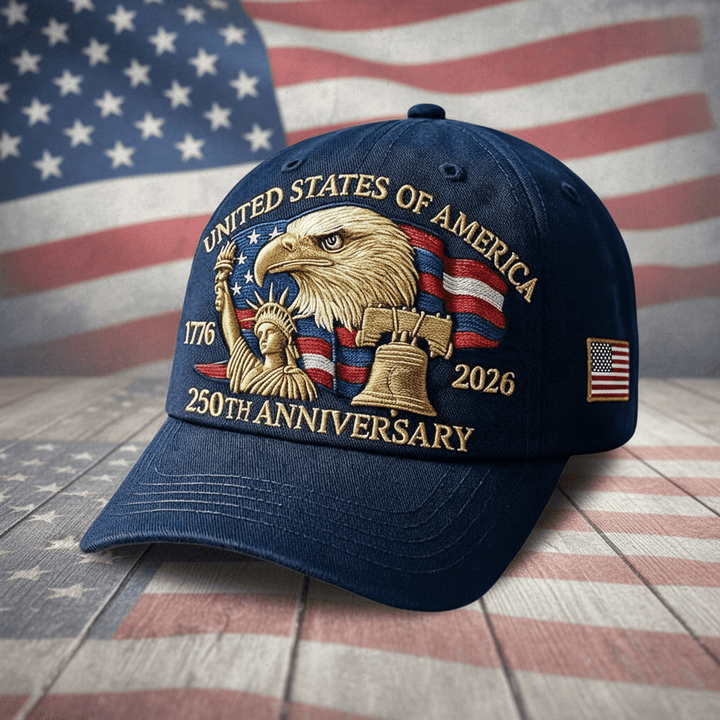 USA 250th Anniversary Eagle Adjustable Dad Cap Hat Patriots