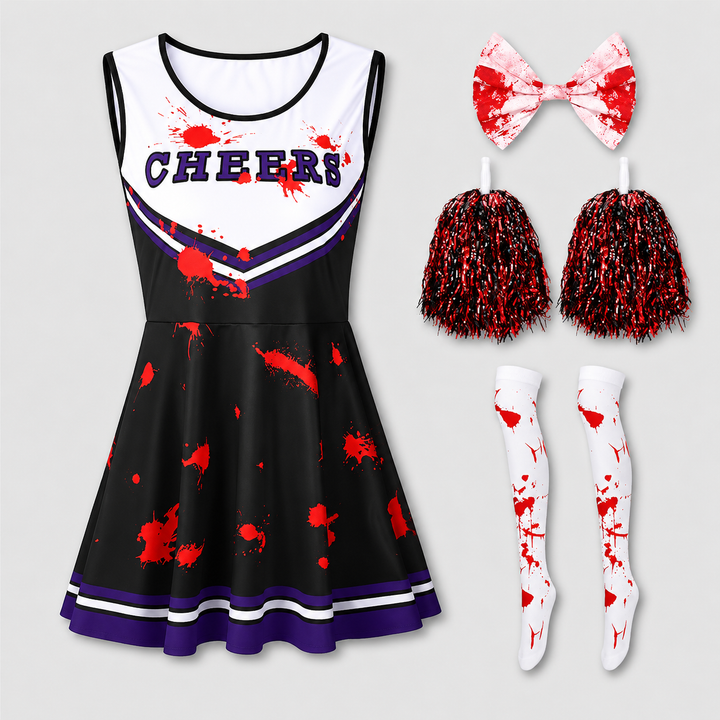 Zombie Cheerleader Costume Girls Halloween Costume