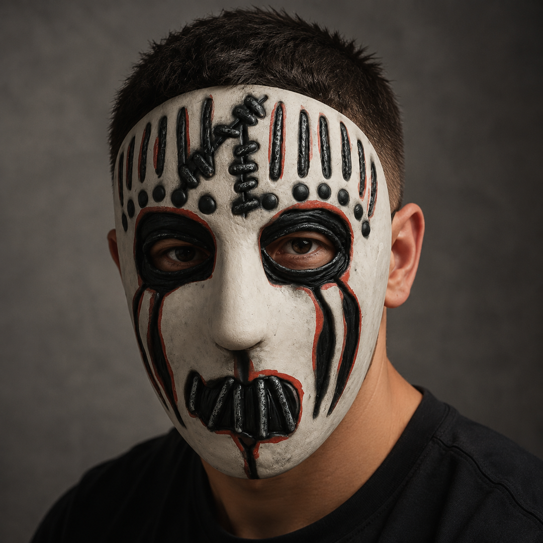 Latex Halloween Horror Face Mask Heavy Metal Style Costume Mask