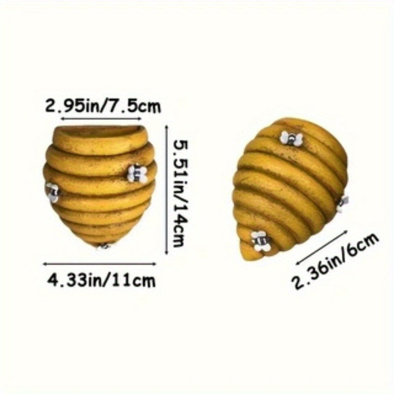 3D Beehive Shaped Wall-Mounted Resin Planter Hanging Flower Pot for Garden