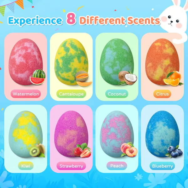 Bunny Shaped Surprise Bath Bombs for Kids Pack
