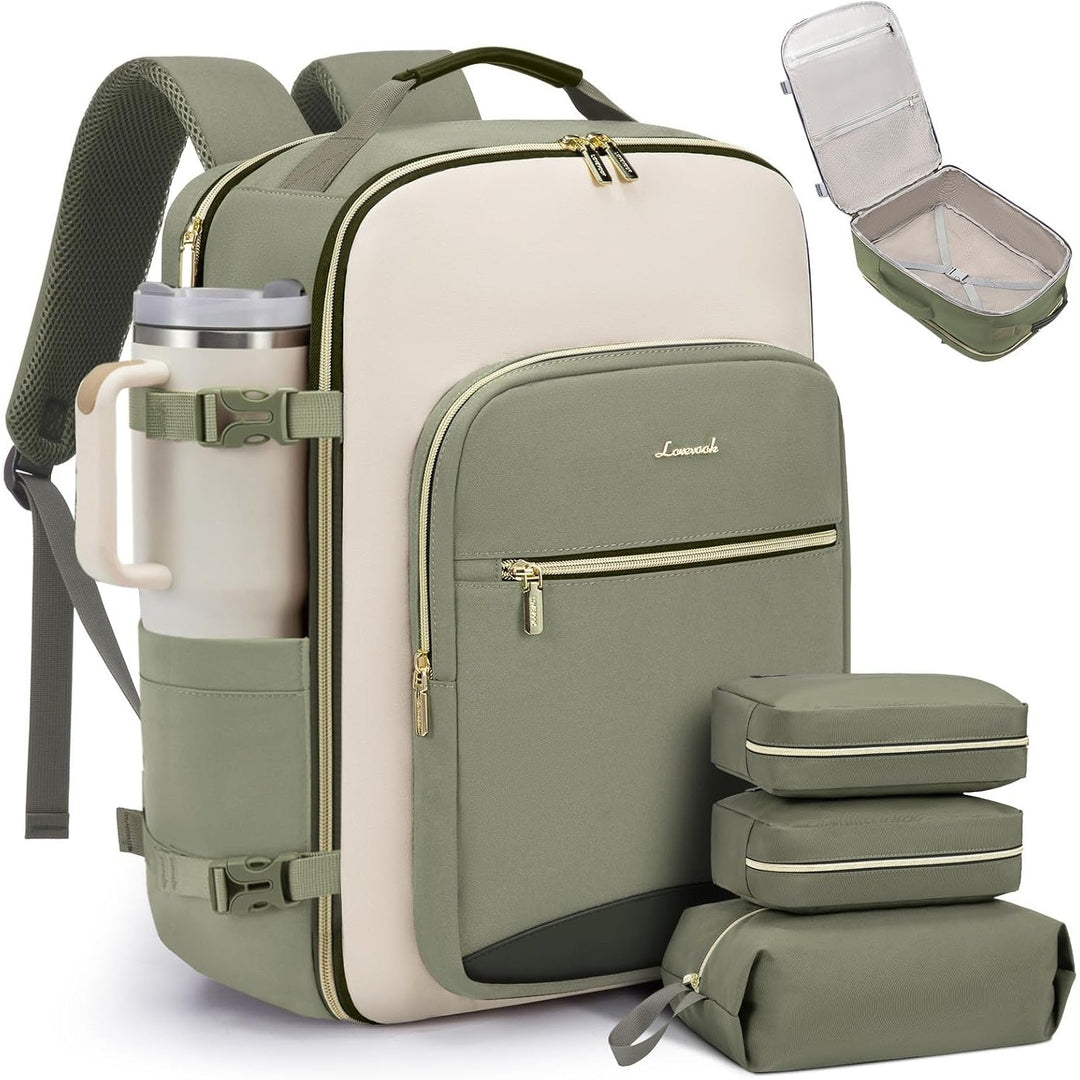 40 Liter Travel Backpack with Packing Cubes Set