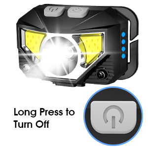 LED Headlamp Flashlight Rechargeable Waterproof Motion Sensor 2 Pack
