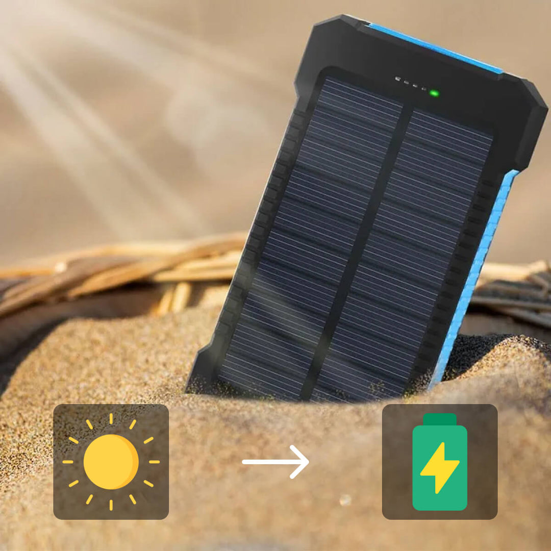 20000mAh Solar Power Bank Portable Waterproof Charger