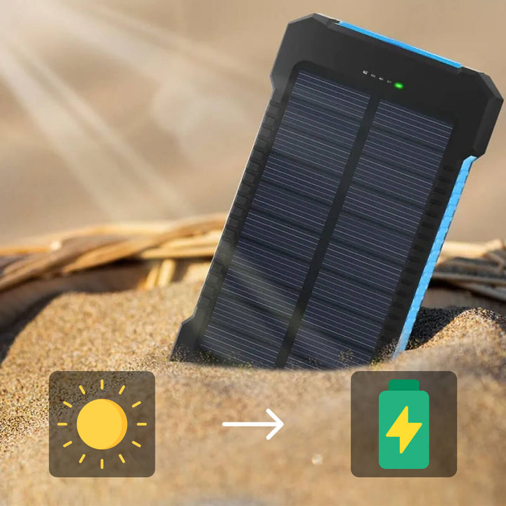 20000mAh Solar Power Bank Portable Waterproof Charger