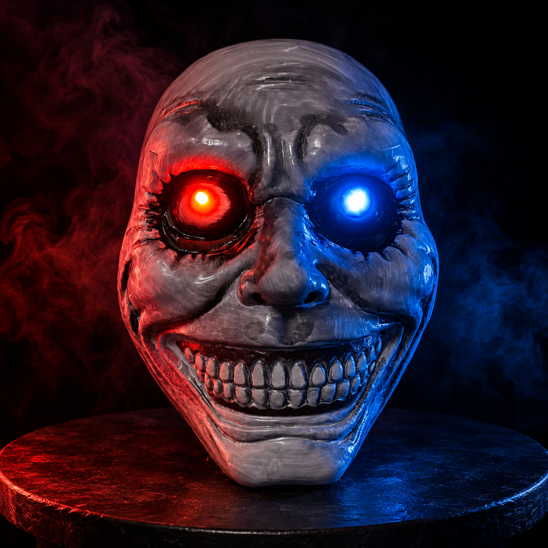Skull Mask LED Light Up Halloween Costume Prop