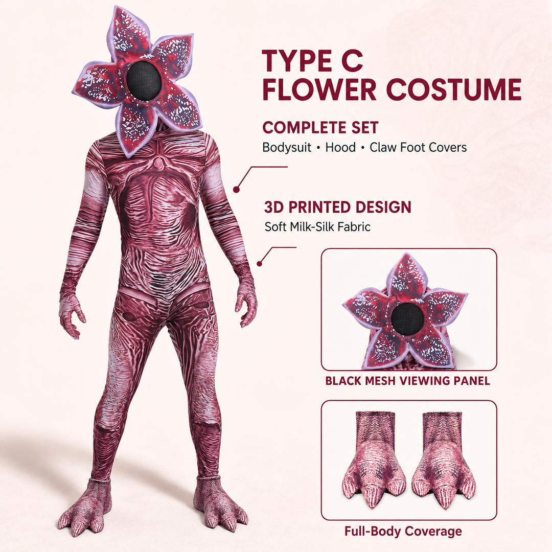 Piranha Plant One-Piece Cosplay Bodysuit Costume