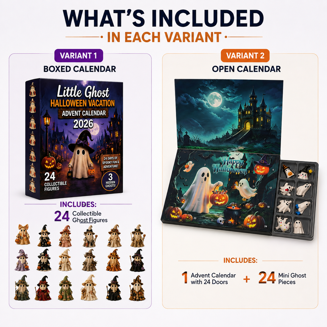 Halloween Advent Calendar with 24 Collectible Figures Little Ghost Shape