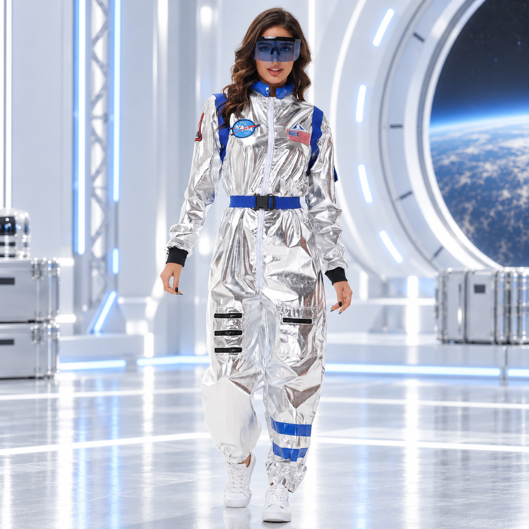 Astronaut Costume Jumpsuit Adult Space Suit Cosplay Halloween Party