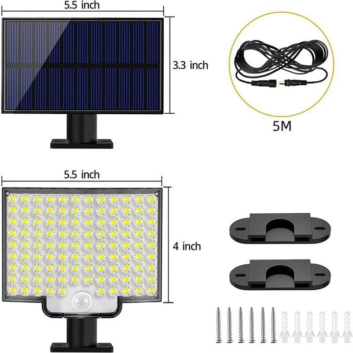 Solar LED Outdoor Security Wall Light with Motion Sensor