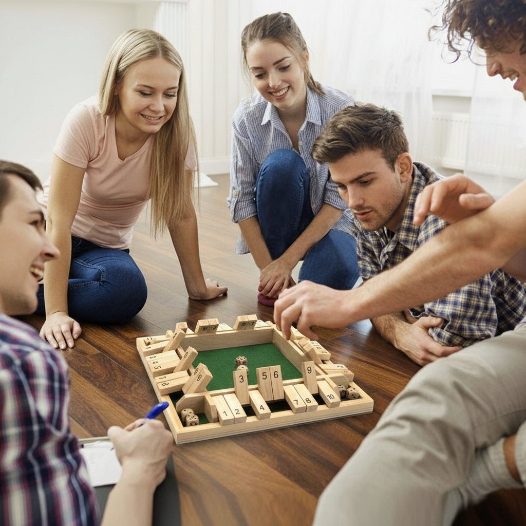 Wooden Math Learning Dice Board Game Educational Family Game