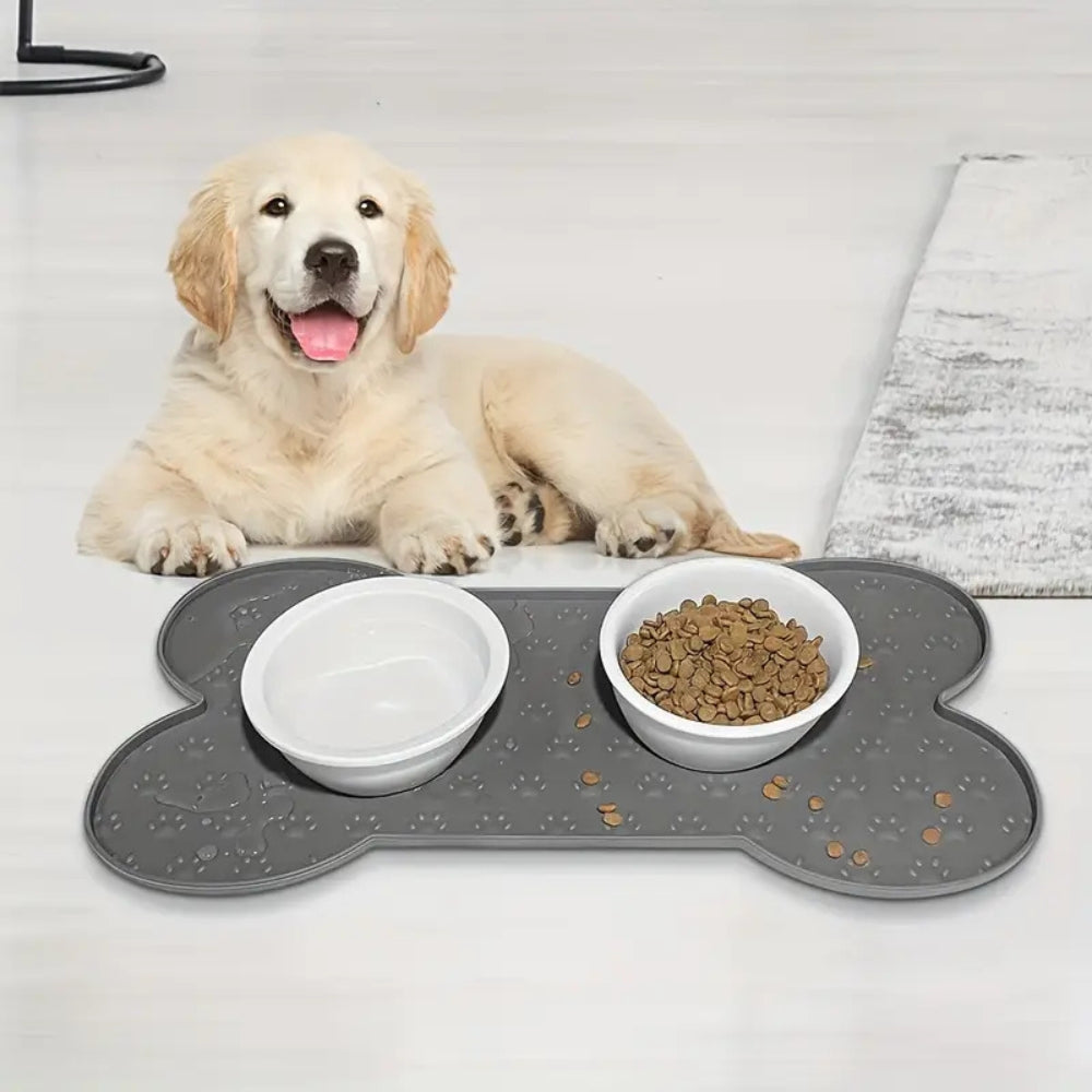 Bone Shaped Silicone Pet Feeding Mat