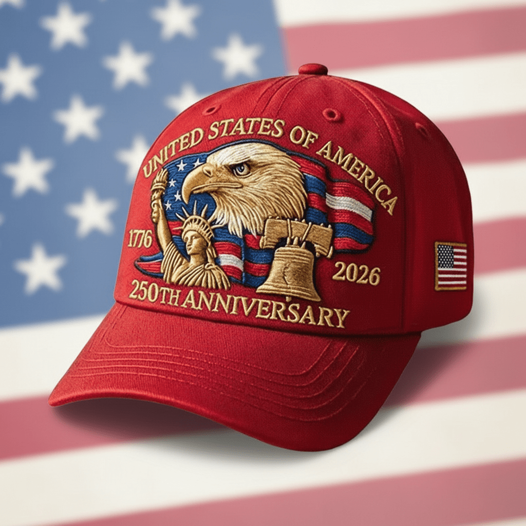 USA 250th Anniversary Eagle Adjustable Dad Cap Hat Patriots
