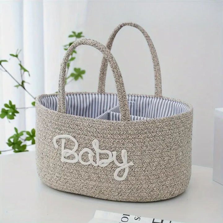 Baby Storage Caddy Organizer Rope Handle Basket