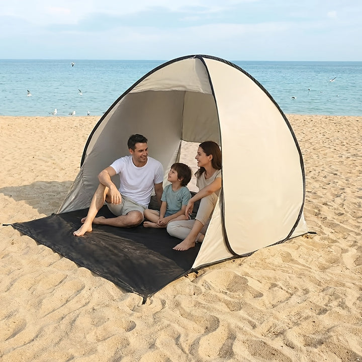 Beach Outdoor Canopy Tent with Zipper Closure Portable Sun Shade Shelter
