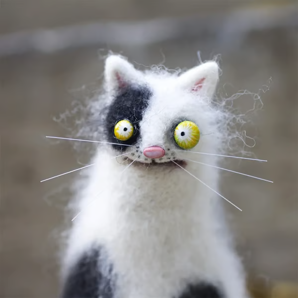 Wool Felt Figurine Set Handmade Collectible Figurines