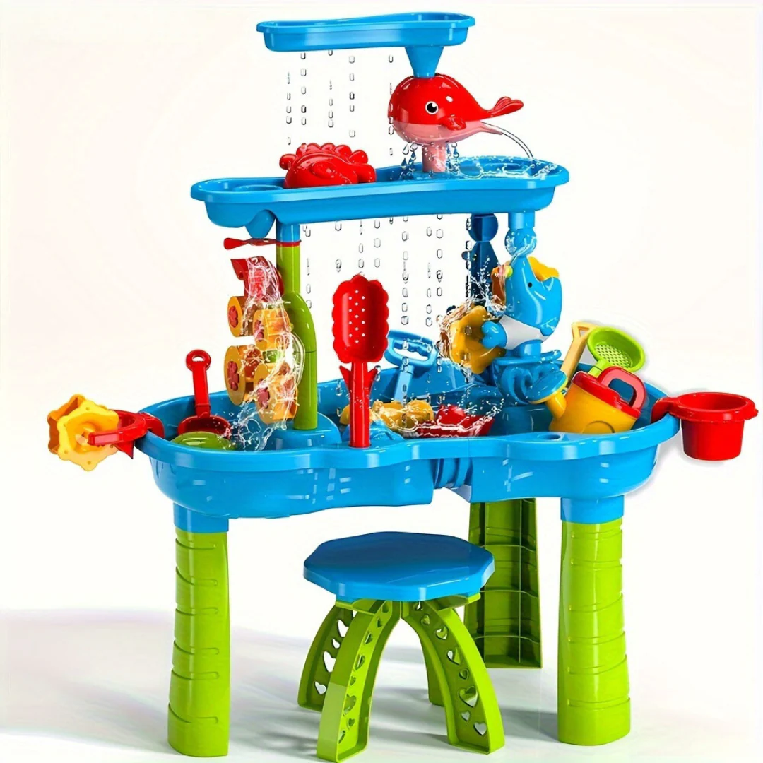 3-Tier Sand and Water Play Table for Kids