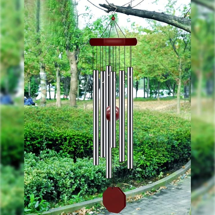Outdoor Wind Chime Large Deep Tone with 6 Tuned Pipes Sympathy Wind Chime