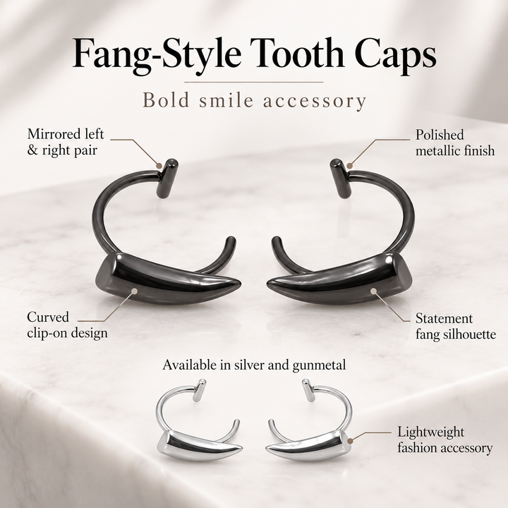 Gothic Sharp Teeth Lip Clip Fake Piercing Stainless Steel