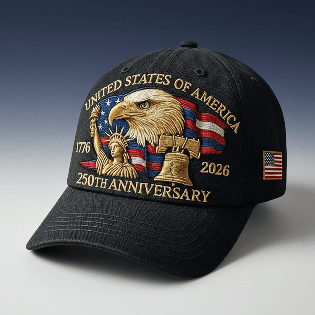 USA 250th Anniversary Eagle Adjustable Dad Cap Hat Patriots