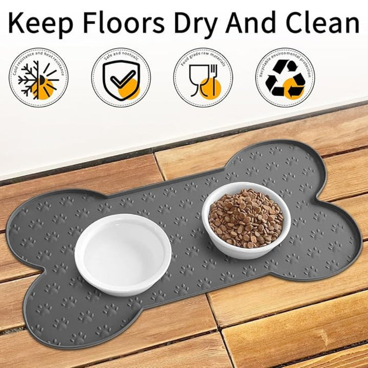 Bone Shaped Silicone Pet Feeding Mat