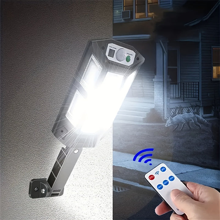 Solar Motion Sensor Outdoor Wall Light Plastic Flush Mount