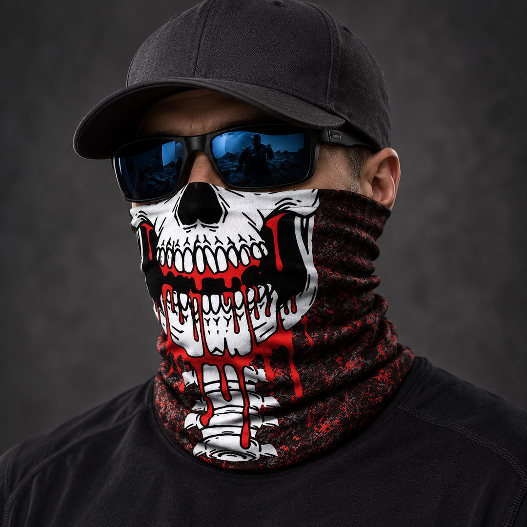Seamless 3D Face Cover Bandana Ghost Skull Headwear Mask