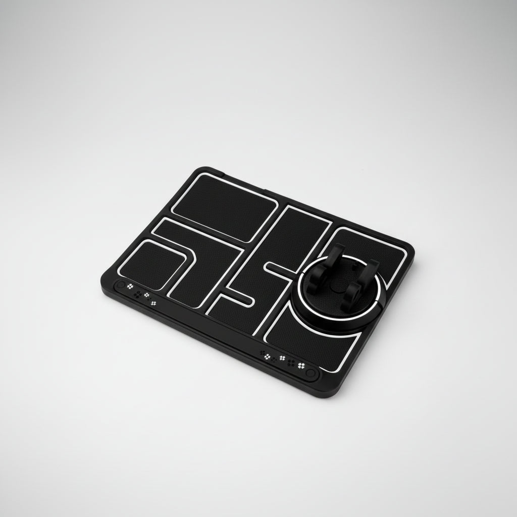 Car Mat Phone Holder Anti-Slip Aromatherapy Cool Light Accessory